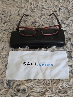 SALT Optics Handmade Vintage Women's Alessandra Dark Red Eyeglasses